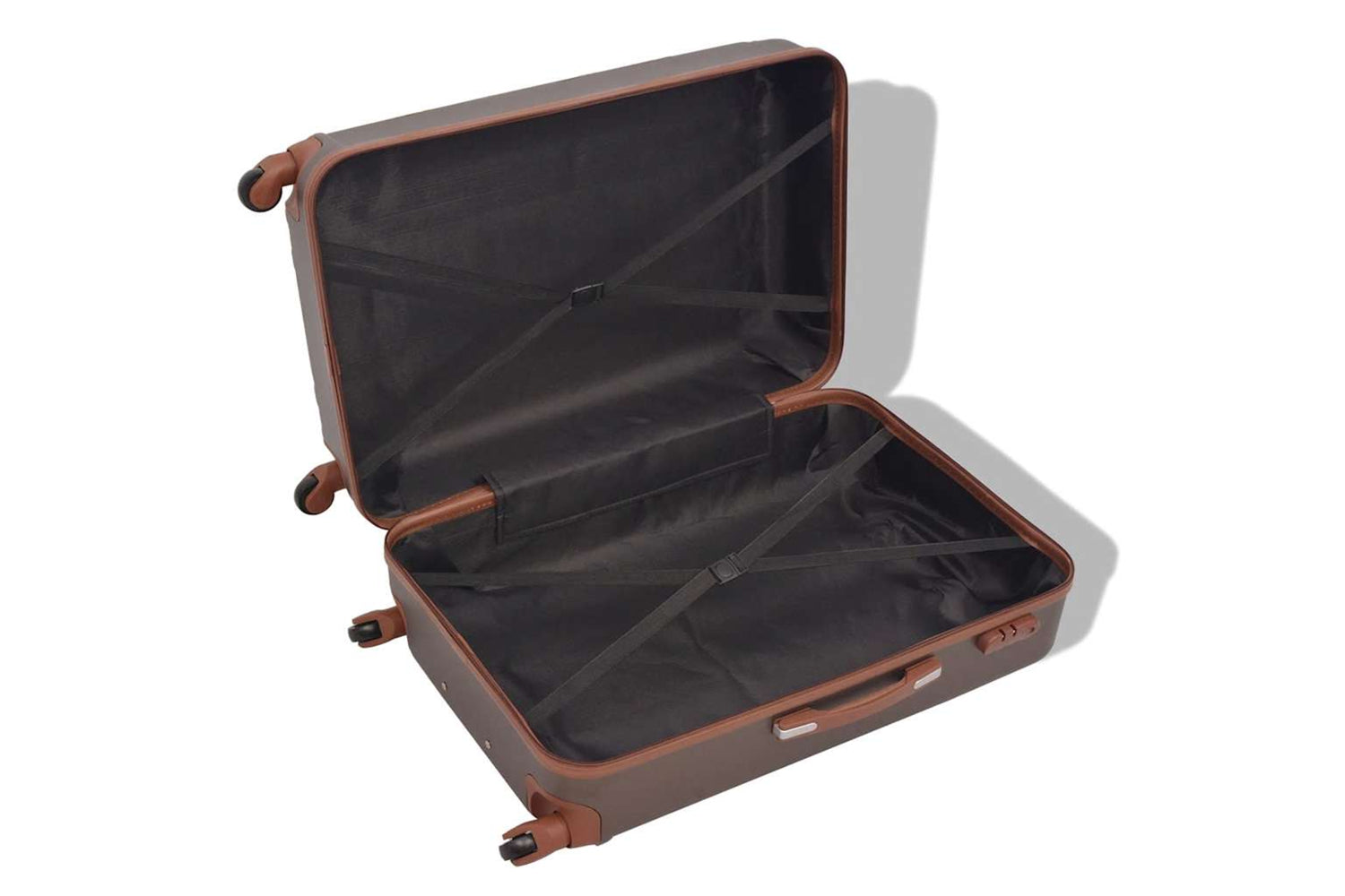 vidaXL 91194 Four Piece Hardcase Trolley Set Coffee-3