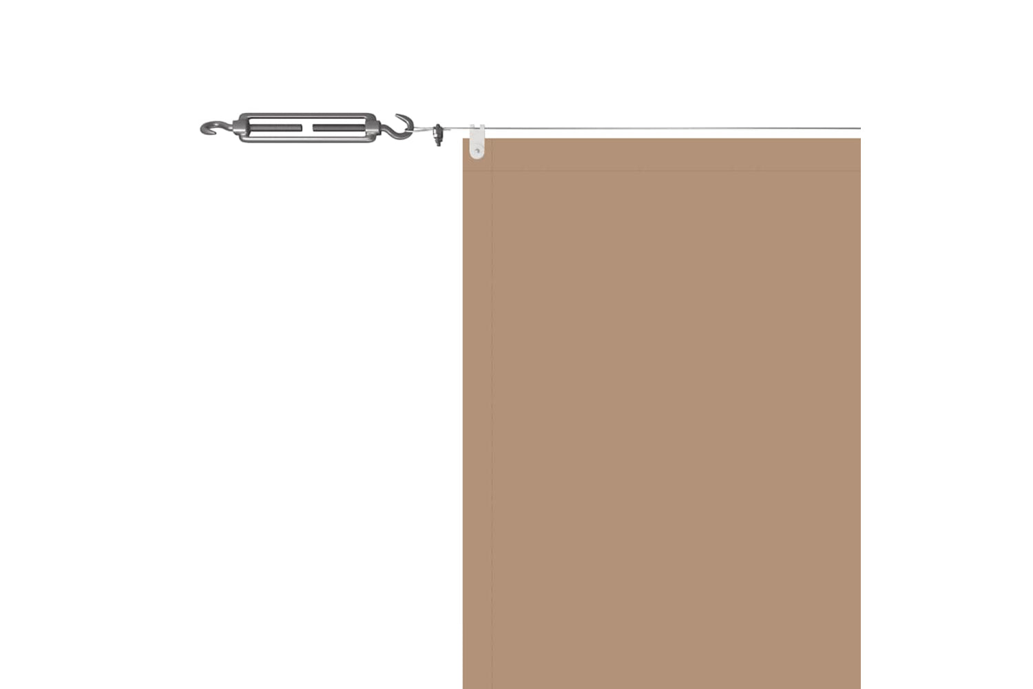 vidaXL 148400 Vertical Awning Taupe 60x1000cm Oxford Fabric-4
