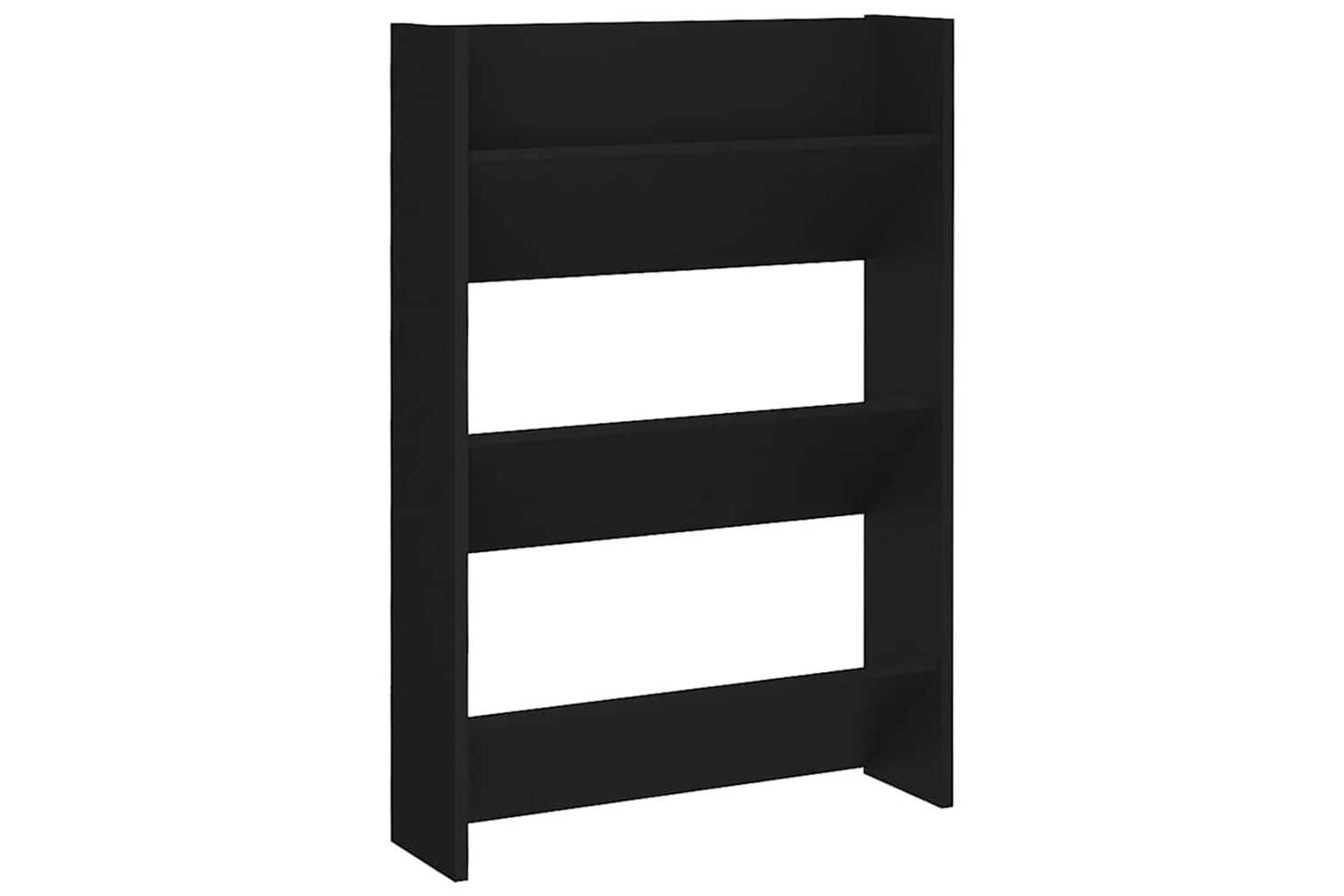 vidaXL 806762 Wall Shoe Cabinets 2 Pcs Black 60x18x90cm Engineered Wood-4