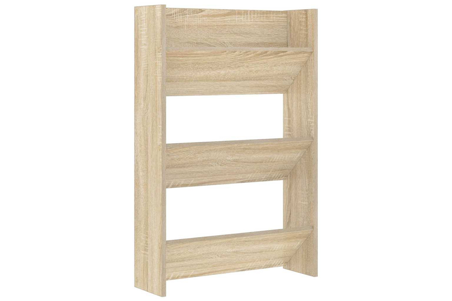 vidaXL 806766 Wall Shoe Cabinets 2 Pcs Sonoma Oak 60x18x90cm Engineered Wood-4