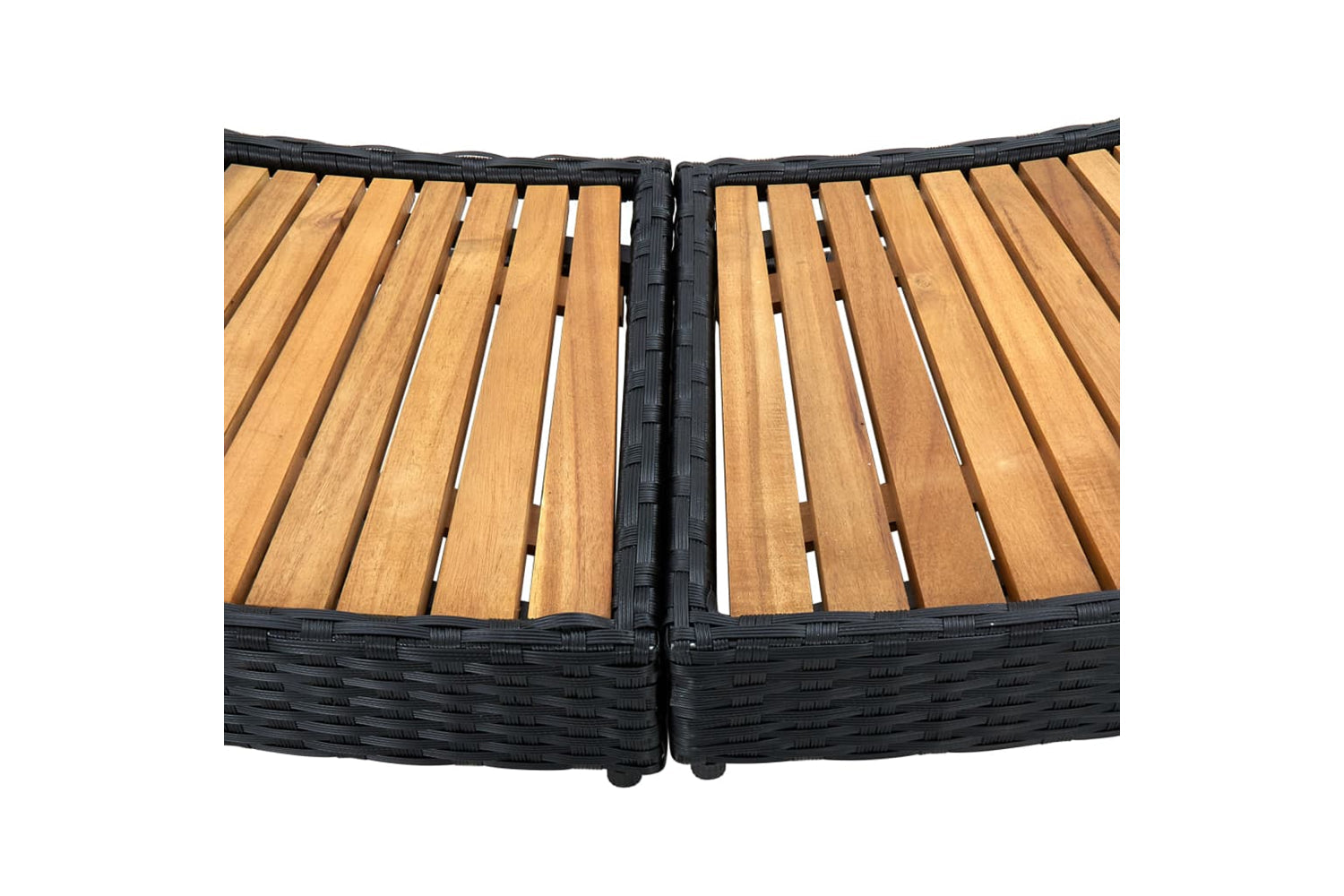 Vidaxl 316651 Spa Surround Black Poly Rattan And Solid Acacia Wood-6