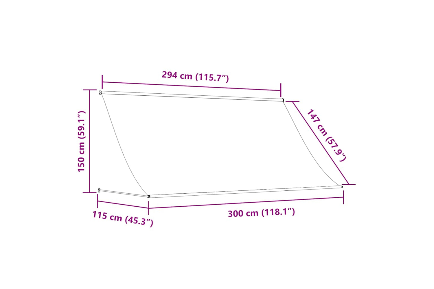 Vidaxl Retractable Awning 300x150 Cm Cream-7
