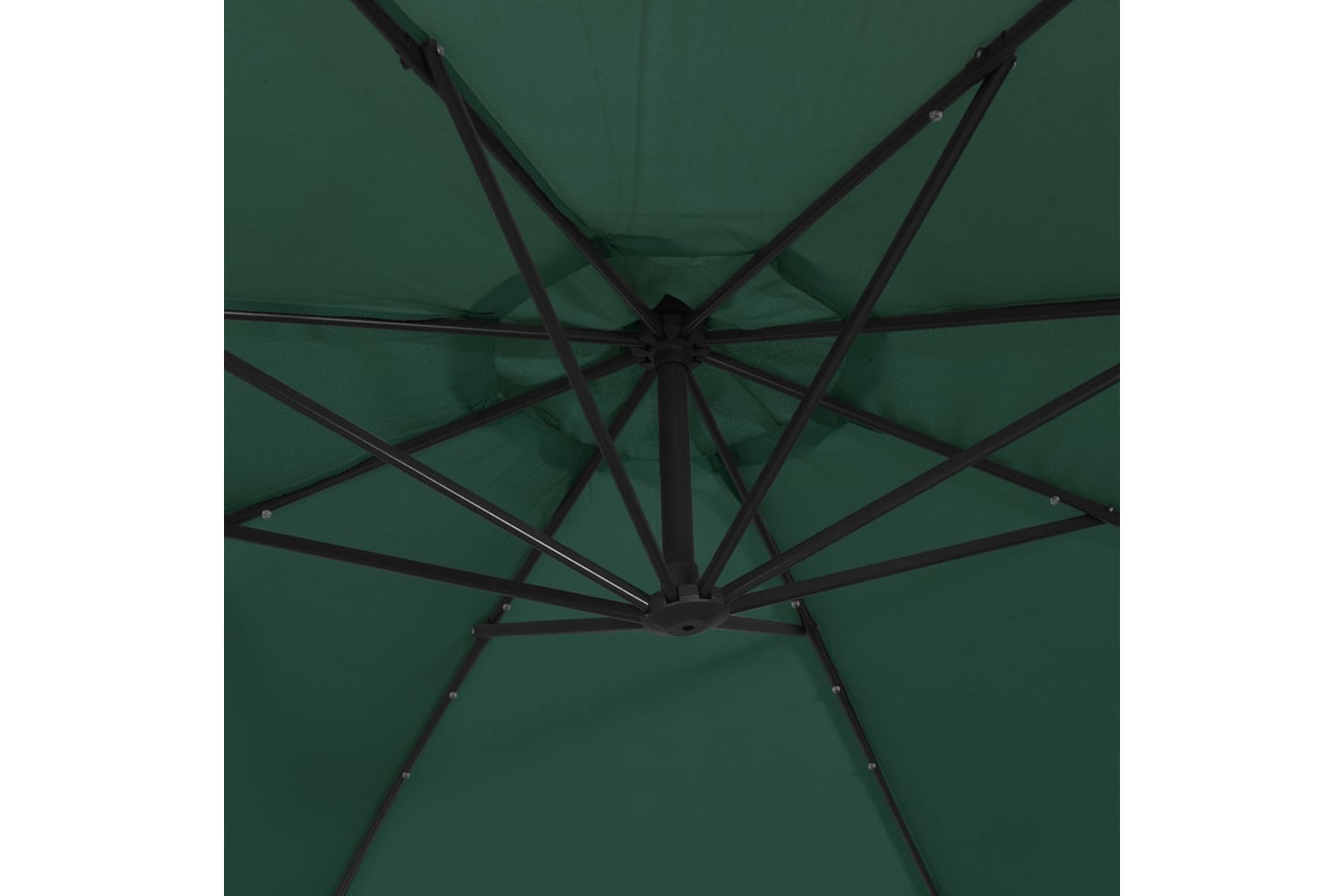 Vidaxl 44524 Cantilever Umbrella With Led Lights And Metal Pole 350 Cm Green-8