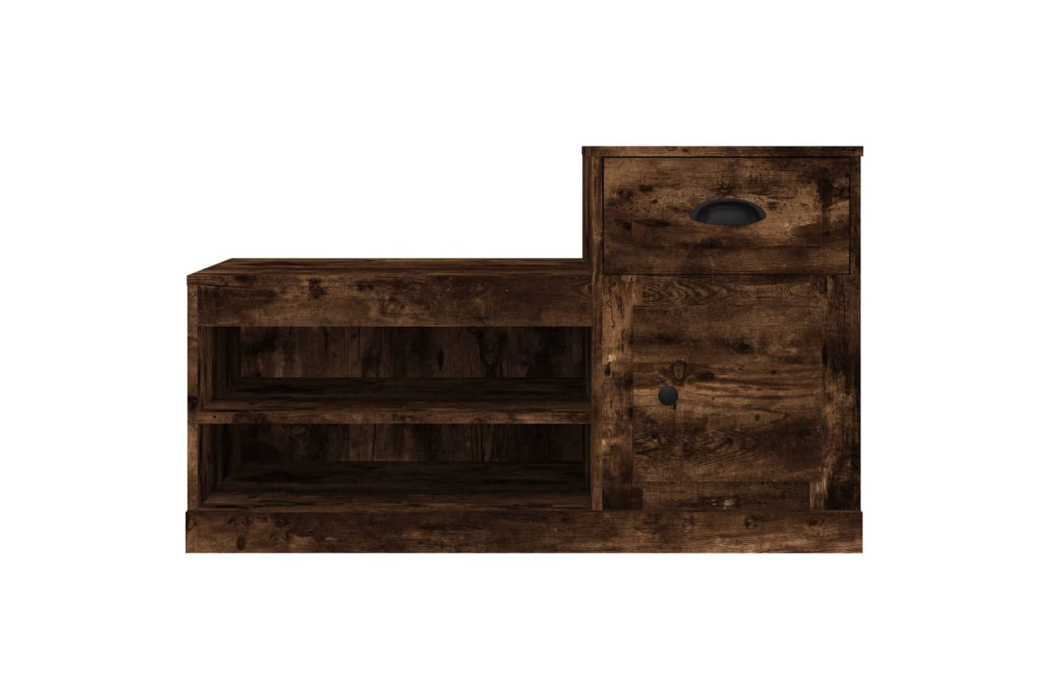 vidaXL 816421 Shoe Cabinet Smoked Oak 100x42x60cm Engineered Wood-5