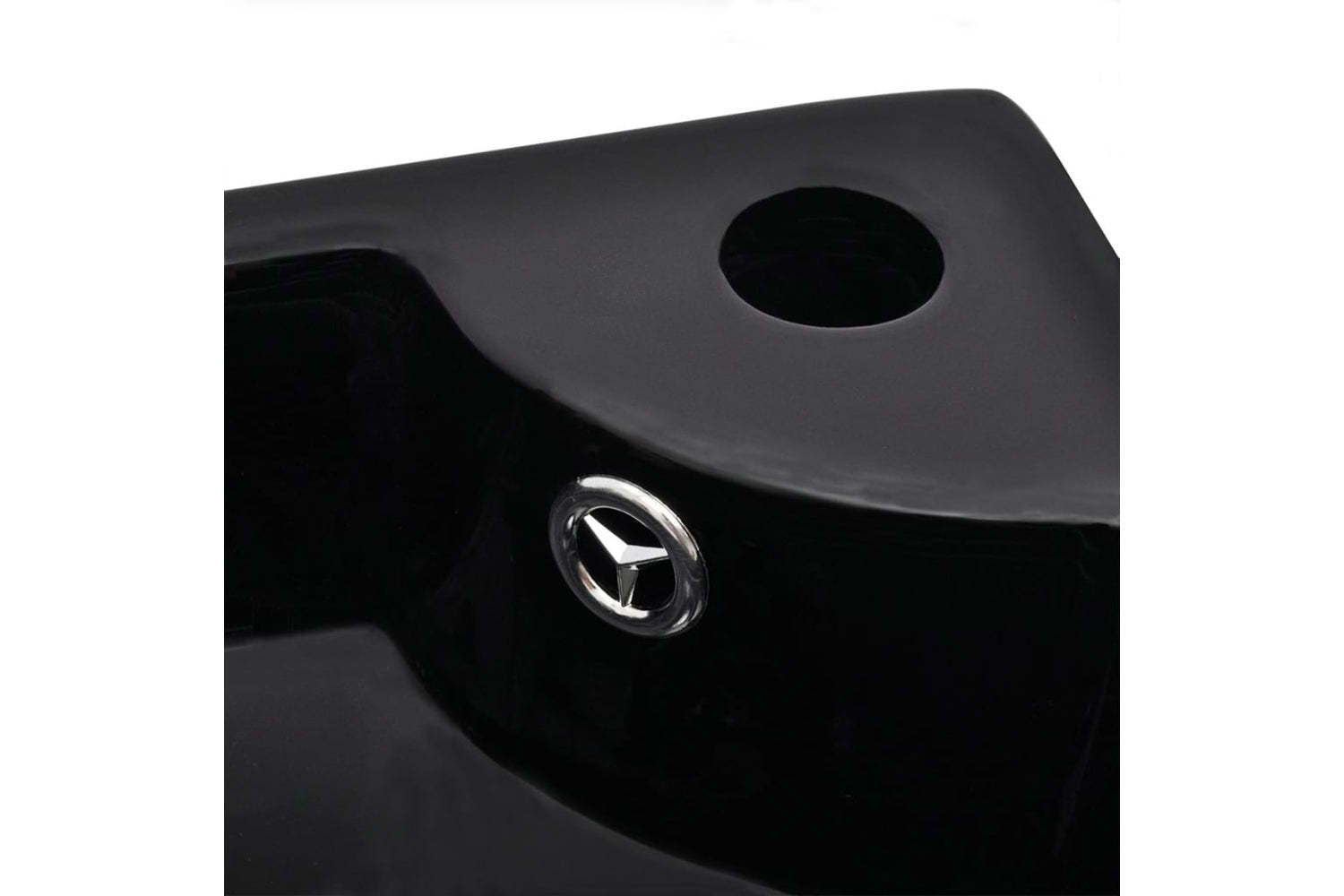 vidaXL 141924 Wash Basin With Overflow 45x32x12.5cm Black-4