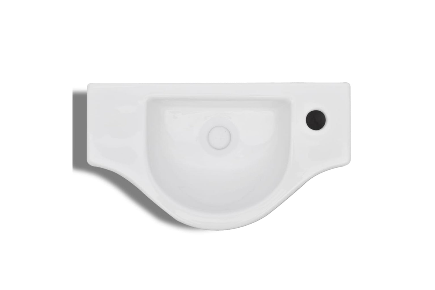 Vidaxl 141930 Ceramic Bathroom Sink Basin With Faucet Hole White-4
