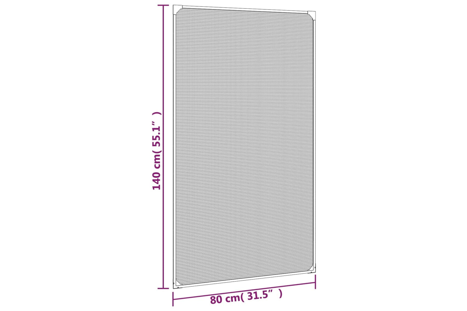 vidaXL 153847 Magnetic Insect Screen For Windows White 80x140cm-7