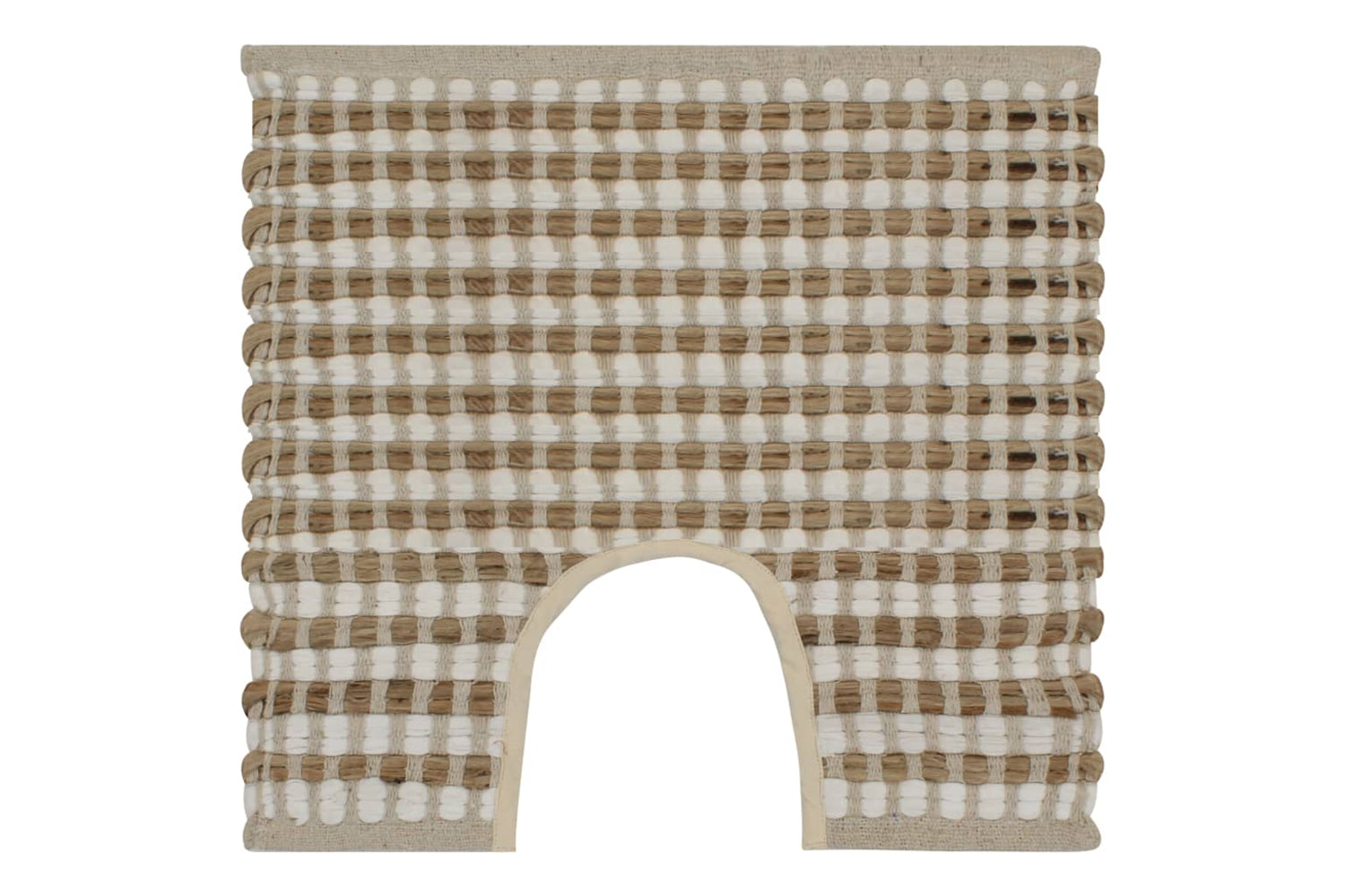 Vidaxl 133219 Hand-woven Jute Bathroom Mat Set Fabric Natural And White-3