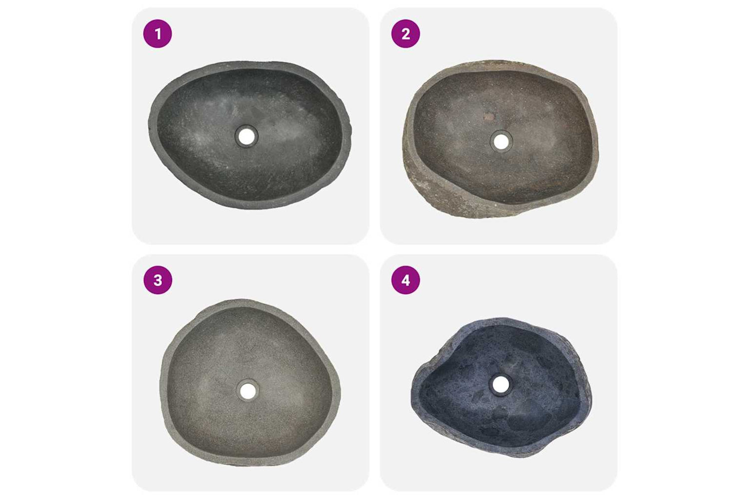 Vidaxl Basin River Stone Oval (45-53)x(34-41) Cm-4