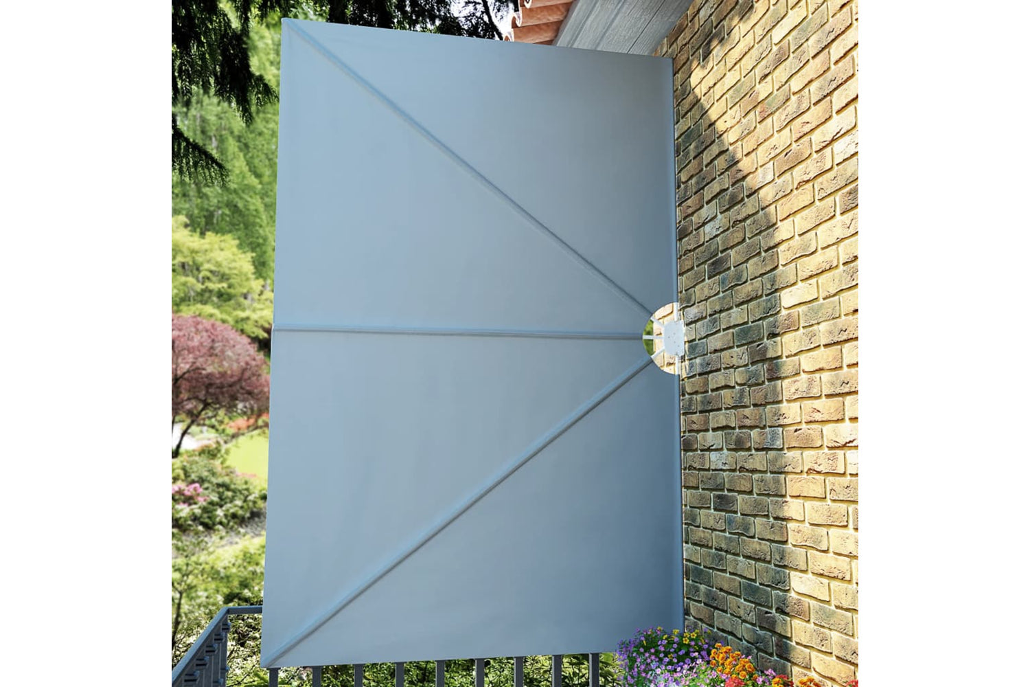 vidaXL 44565 Collapsible Terrace Side Awning Grey 300x200cm-3
