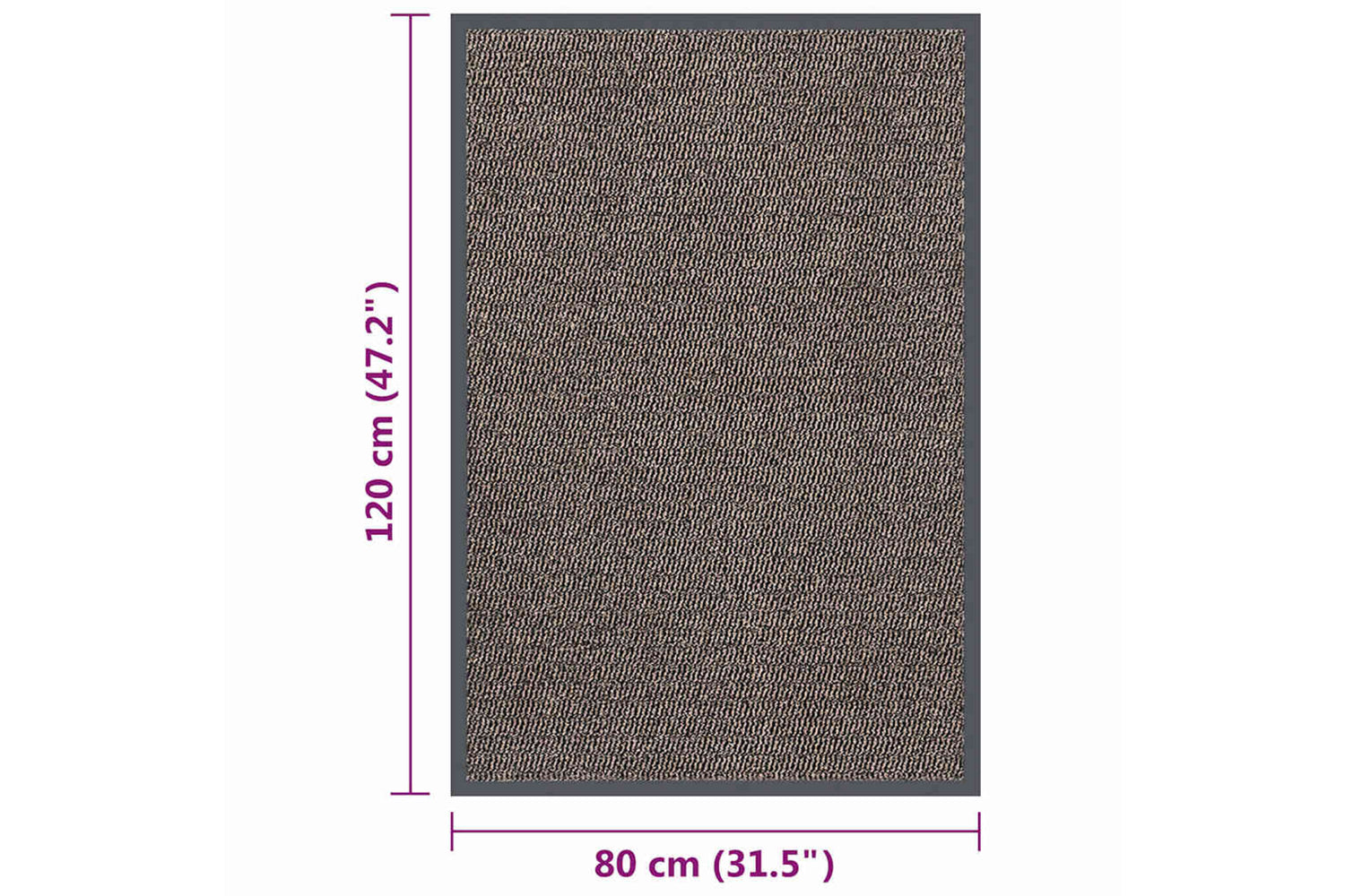 vidaXL 326940 Doormat Tufted 80x120cm Dark Brown-5