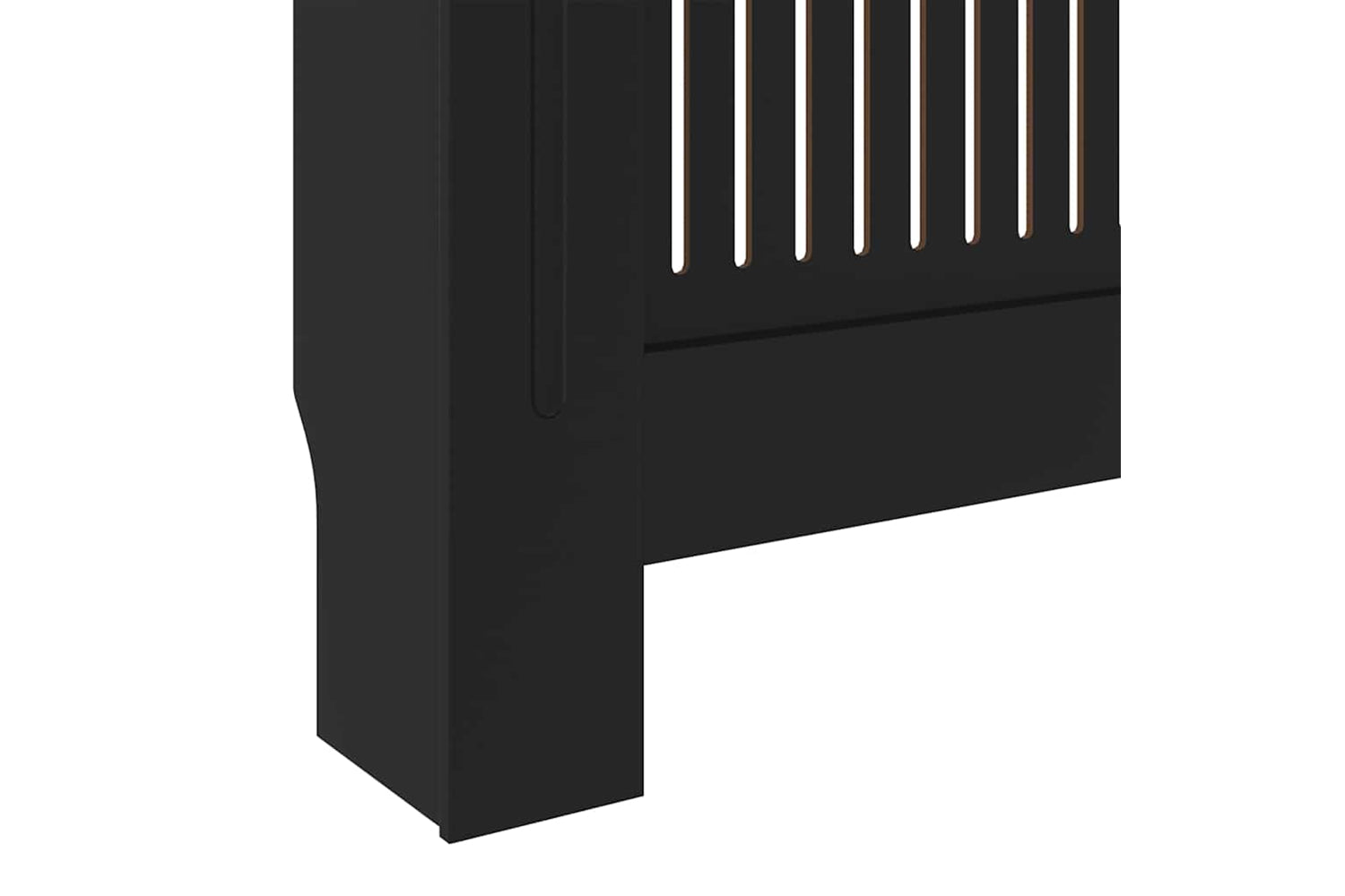 vidaXL Mdf Radiator Cover Black 205cm-7