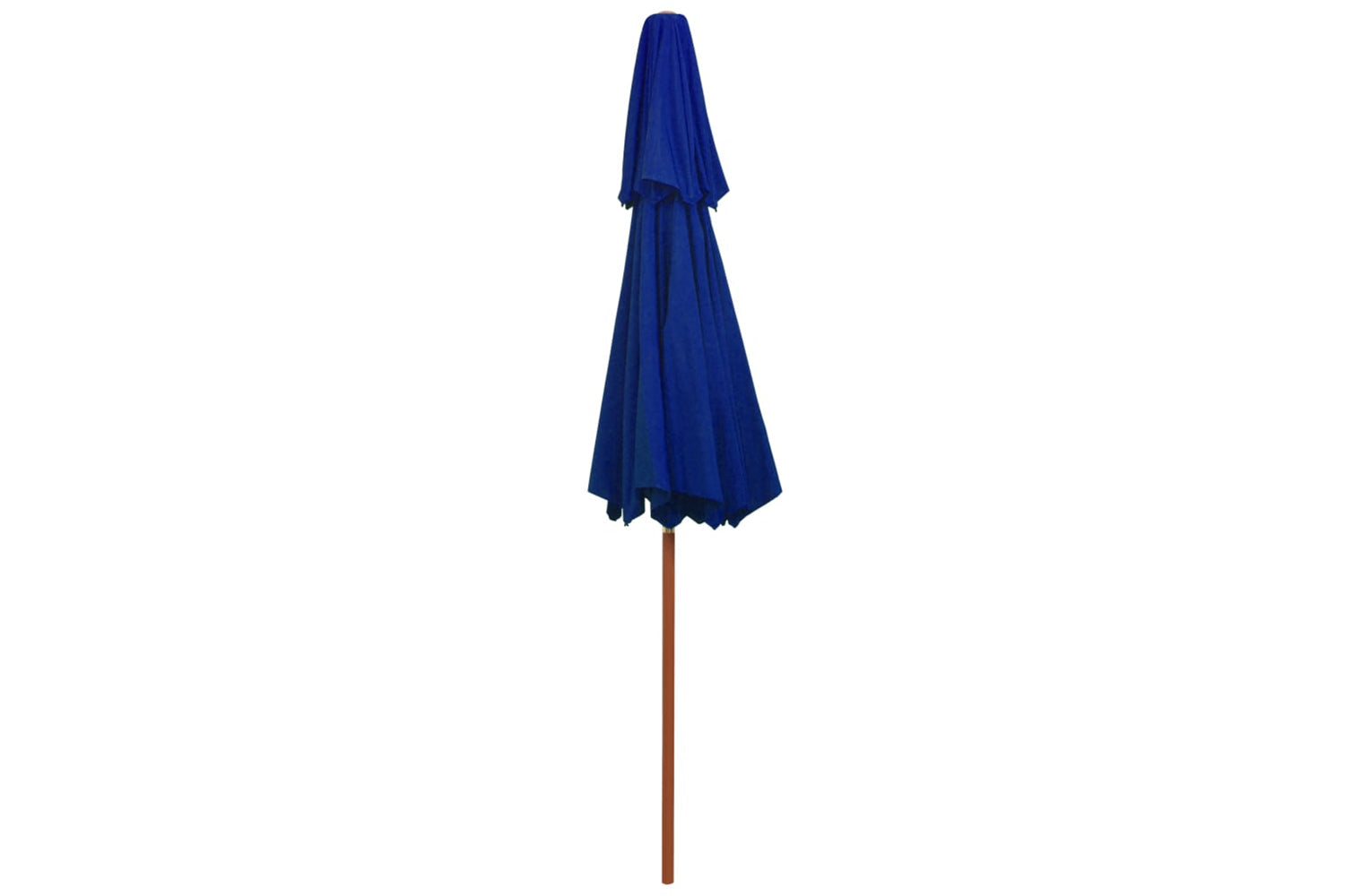 vidaXL 313767 Double Decker Parasol With Wooden Pole Blue 270cm-4