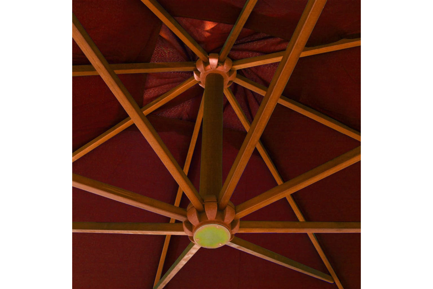 Vidaxl 313777 Hanging Parasol With Pole Terracotta 3x3 M Solid Fir Wood-4