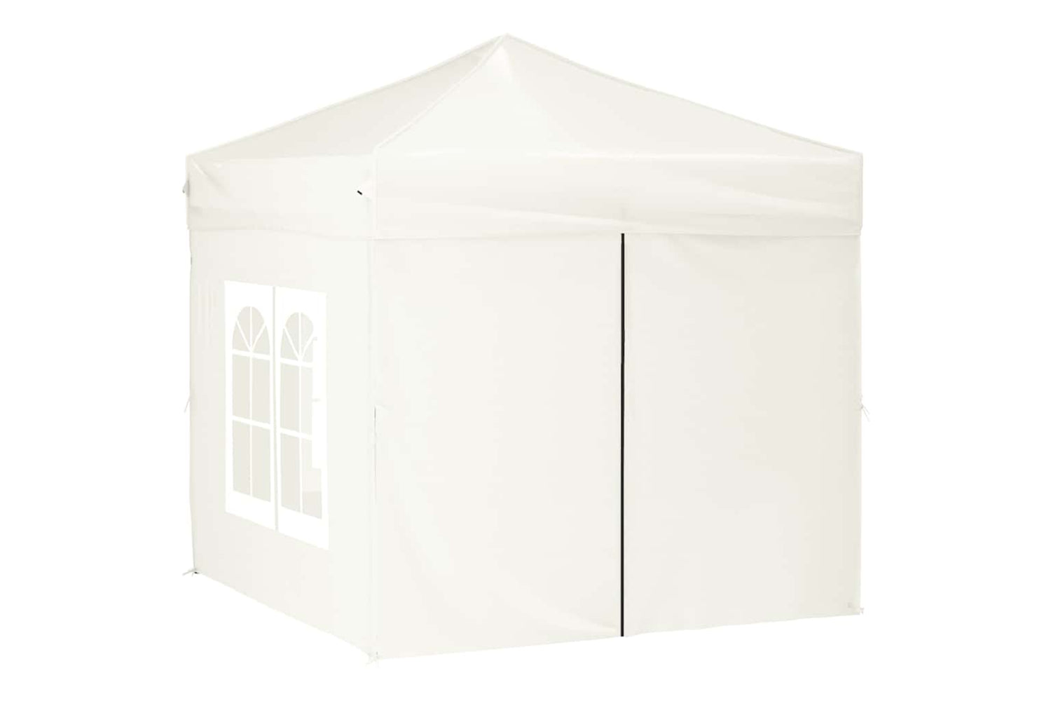 Vidaxl 93501 Folding Party Tent With Sidewalls Cream 2x2 M-2