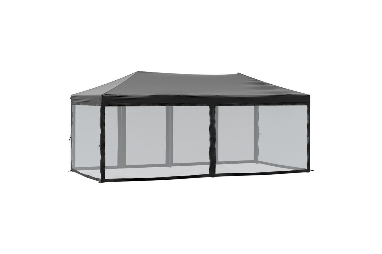 Vidaxl 93553 Folding Party Tent With Sidewalls Black 3x6 M-4