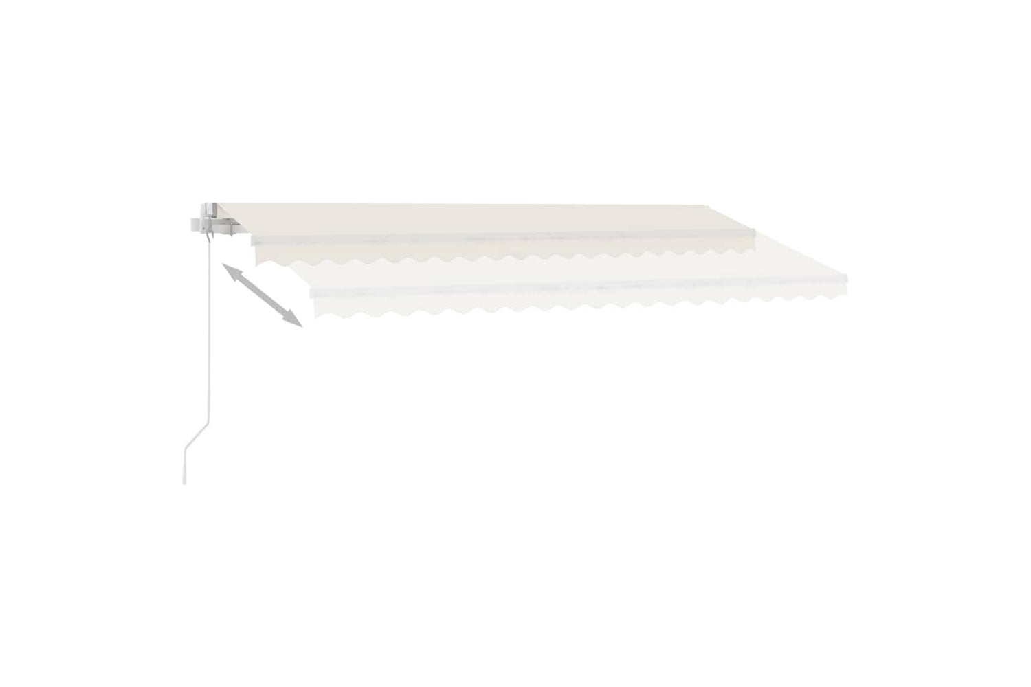 vidaXL 3069617 Freestanding Manual Retractable Awning 400x350cm Cream-5