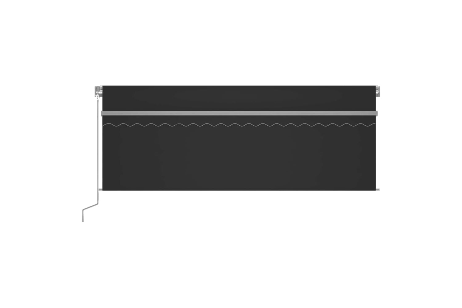 Vidaxl 3069419 Manual Retractable Awning With Blind 4x3m Anthracite-2