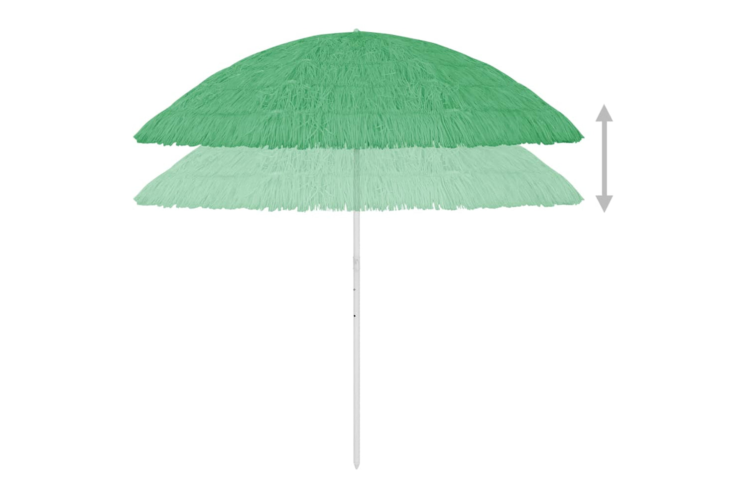 vidaXL 314699 Hawaii Beach Umbrella Green 300cm-4