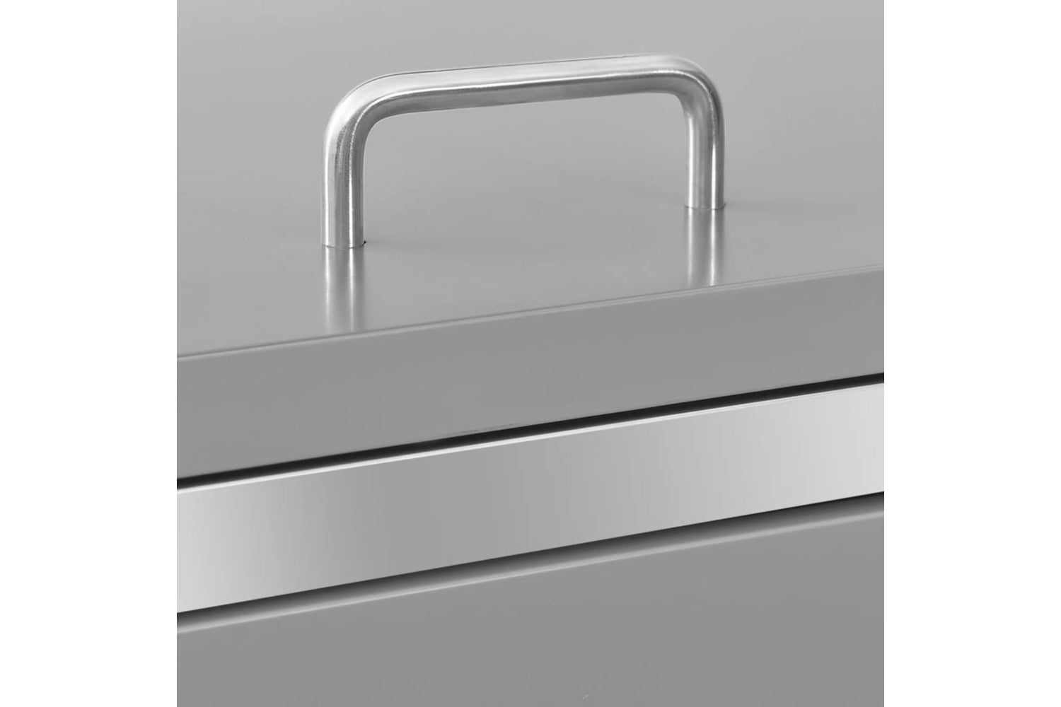 vidaXL Triple Wheelie Bin Shed 207x77.5x112.5cm Stainless Steel-8