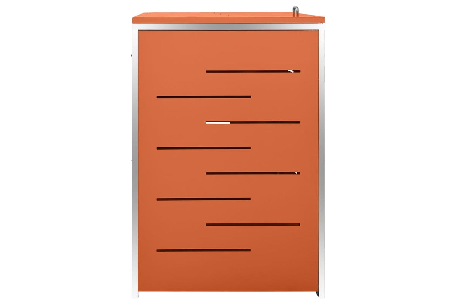 vidaXL Triple Wheelie Bin Shed 207x77.5x112.5cm Stainless Steel-5