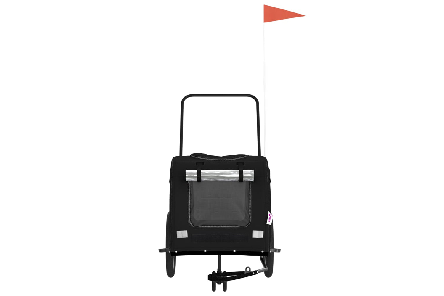 Vidaxl 93856 Pet Bike Trailer Black Oxford Fabric And Iron-3