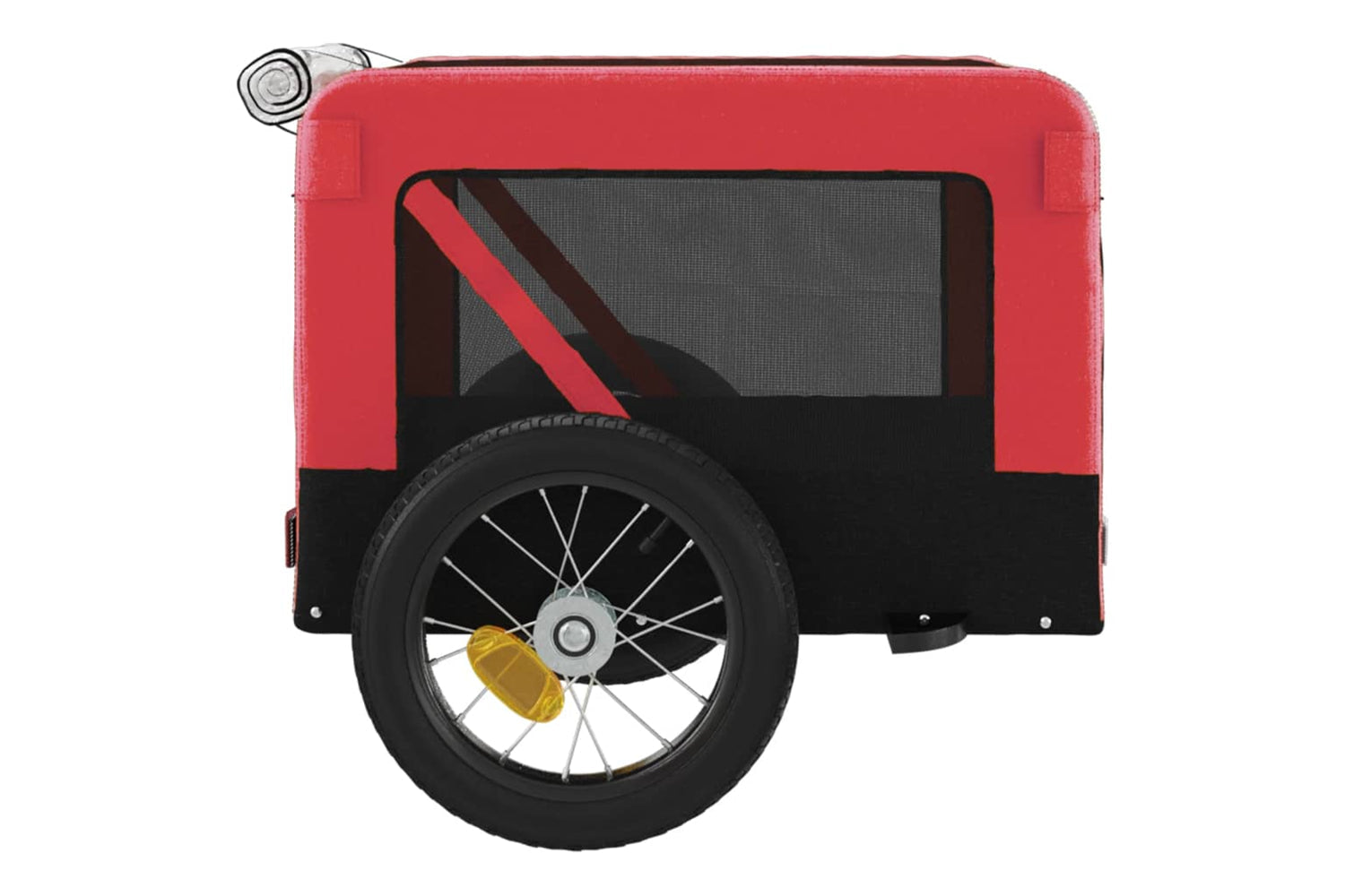 Vidaxl 93908 Pet Bike Trailer Red And Black Oxford Fabric&iron-7