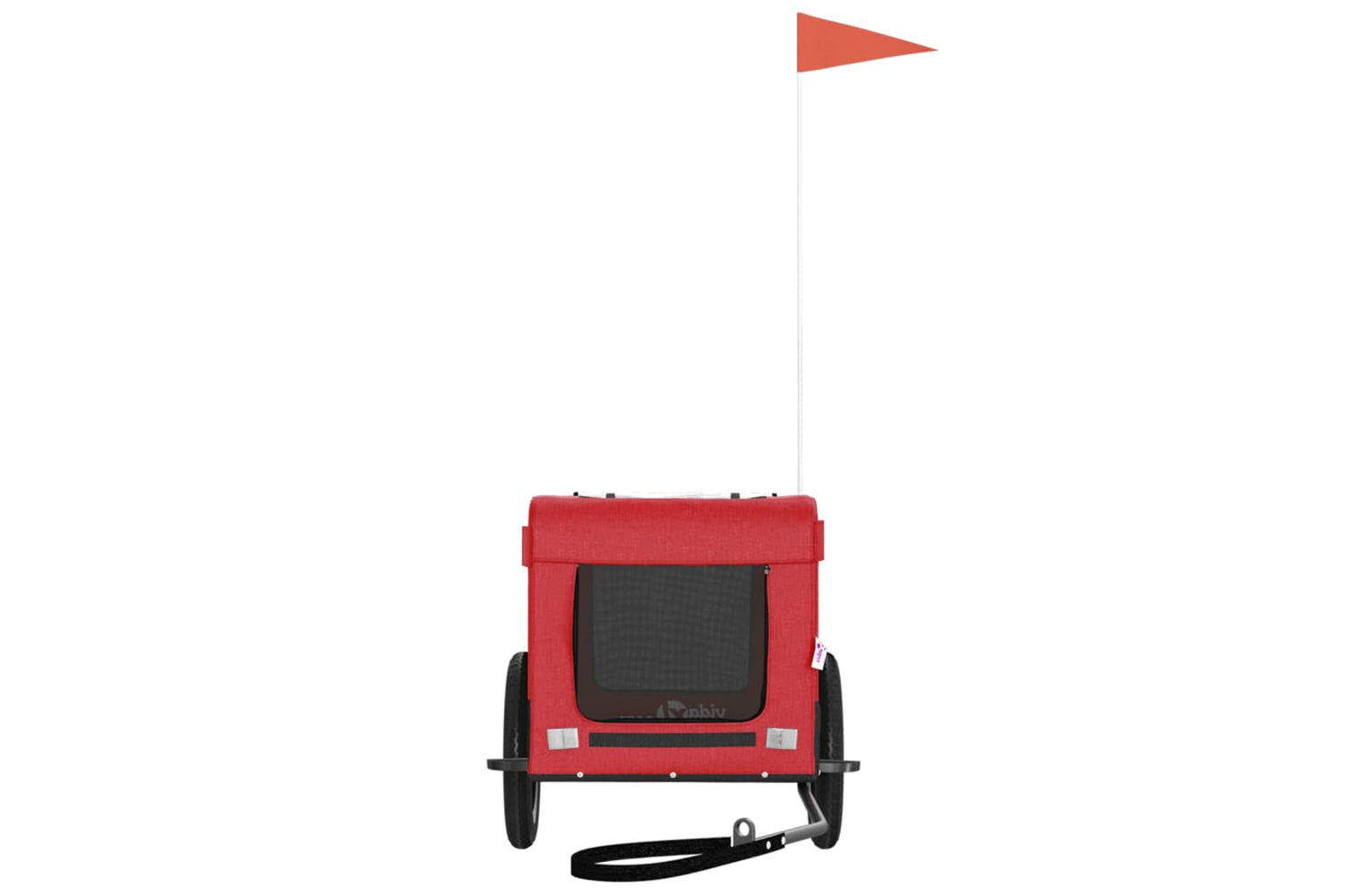 Vidaxl 93908 Pet Bike Trailer Red And Black Oxford Fabric&iron-4