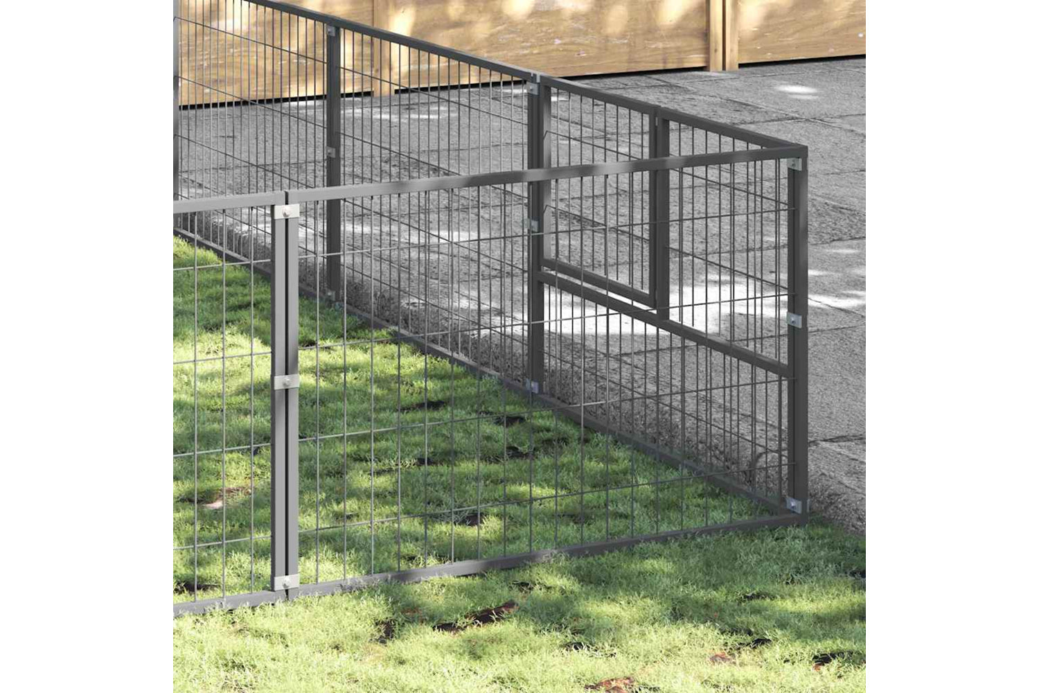 Vidaxl 3082165 Dog Kennel Silver 35 M2 Steel-2