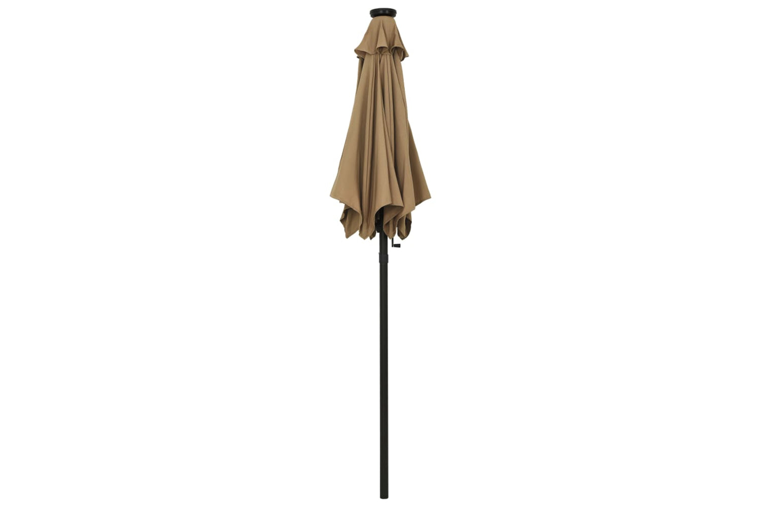 Vidaxl 313560 Parasol With Led Lights Taupe 200x211 Cm Aluminium-3