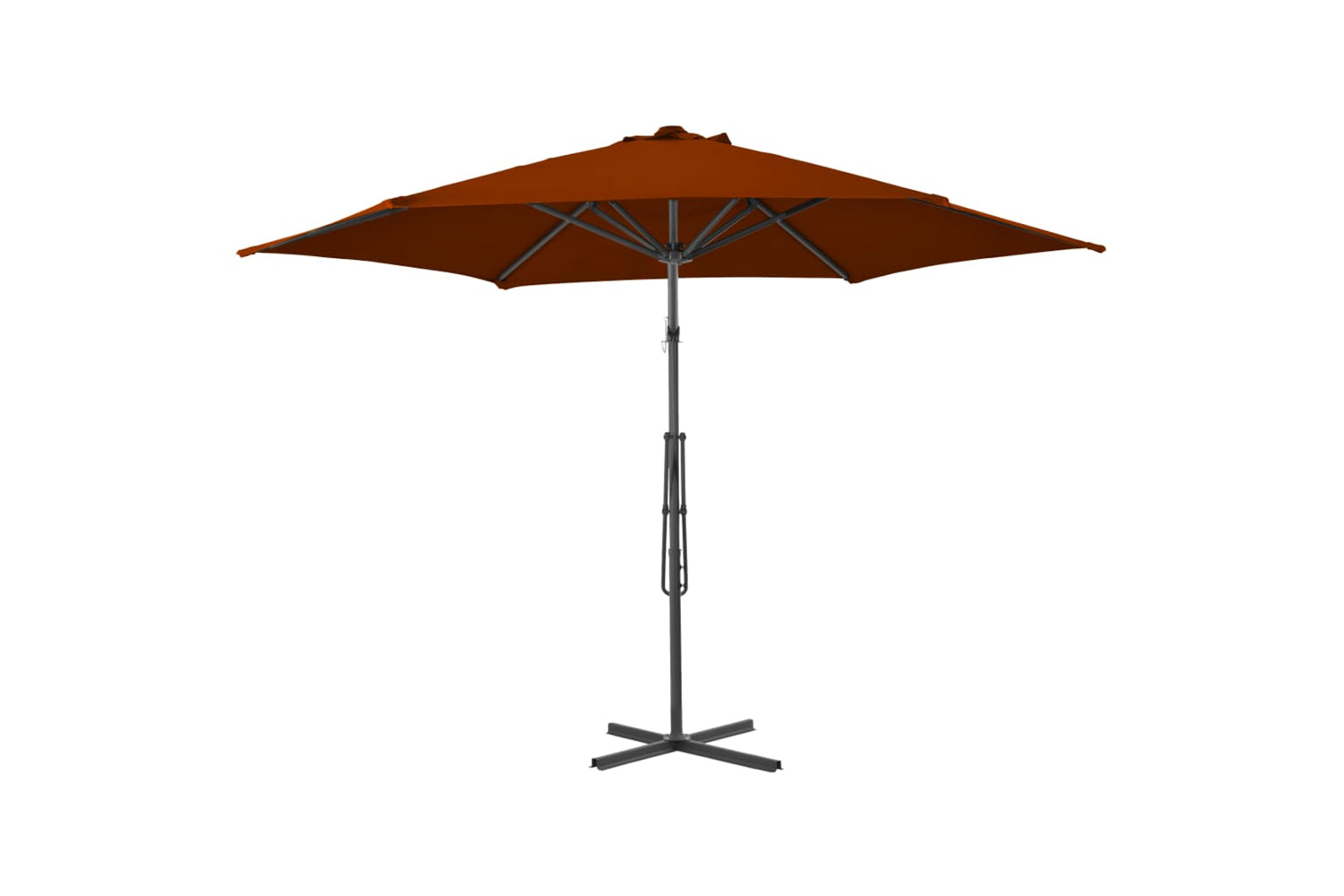 vidaXL 312519 Outdoor Parasol With Steel Pole Terracotta 300x230cm-3