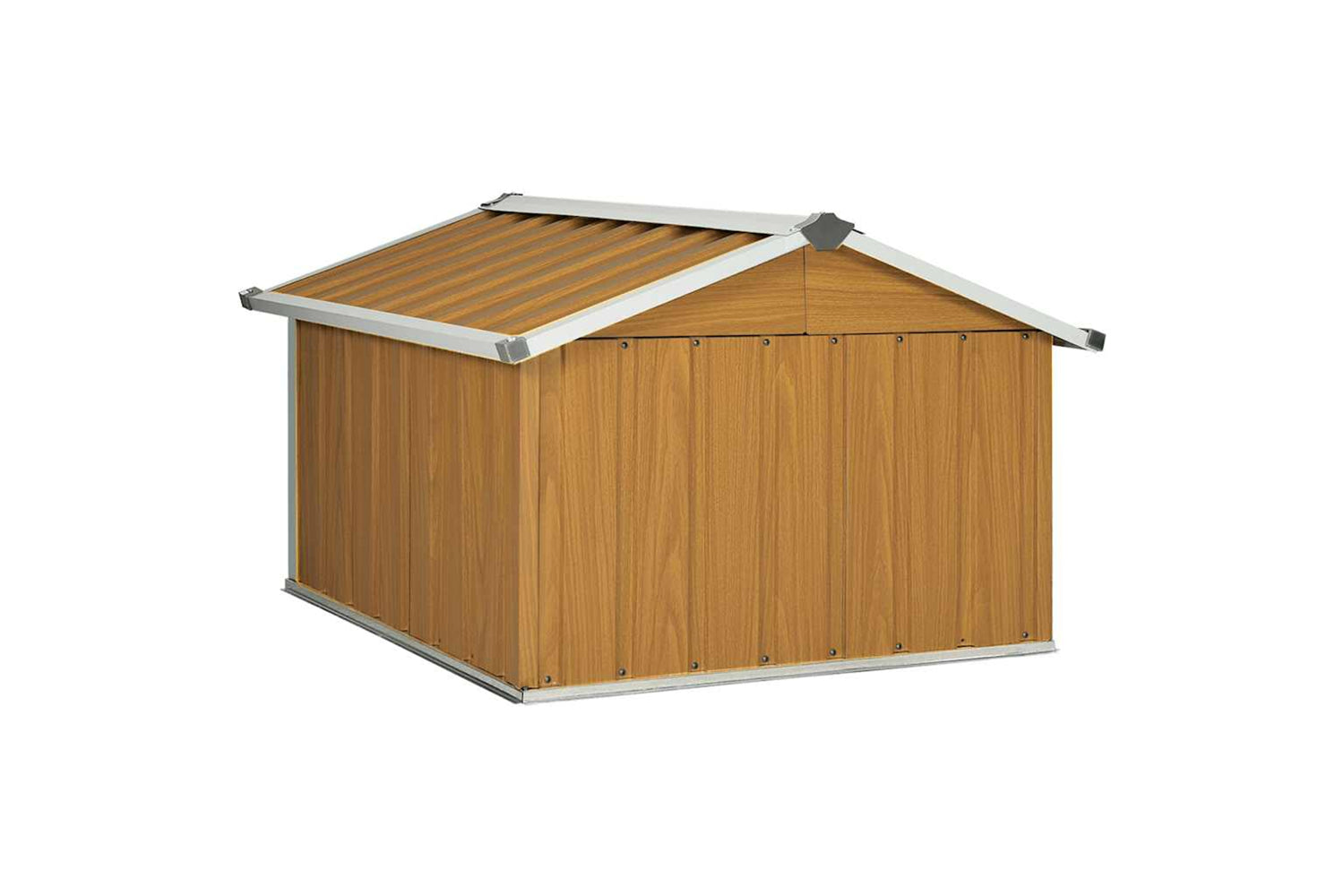 vidaXL 150910 Garden Robot Lawnmower Shed 92x97x63cm Galvanised Steel Brown-5