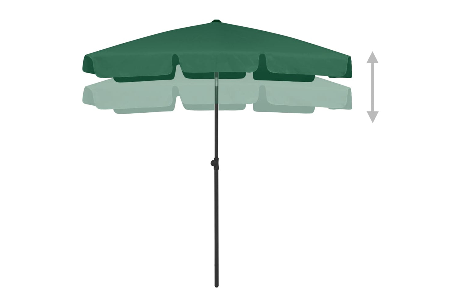 vidaXL 314720 Beach Umbrella Green 180x120cm-3
