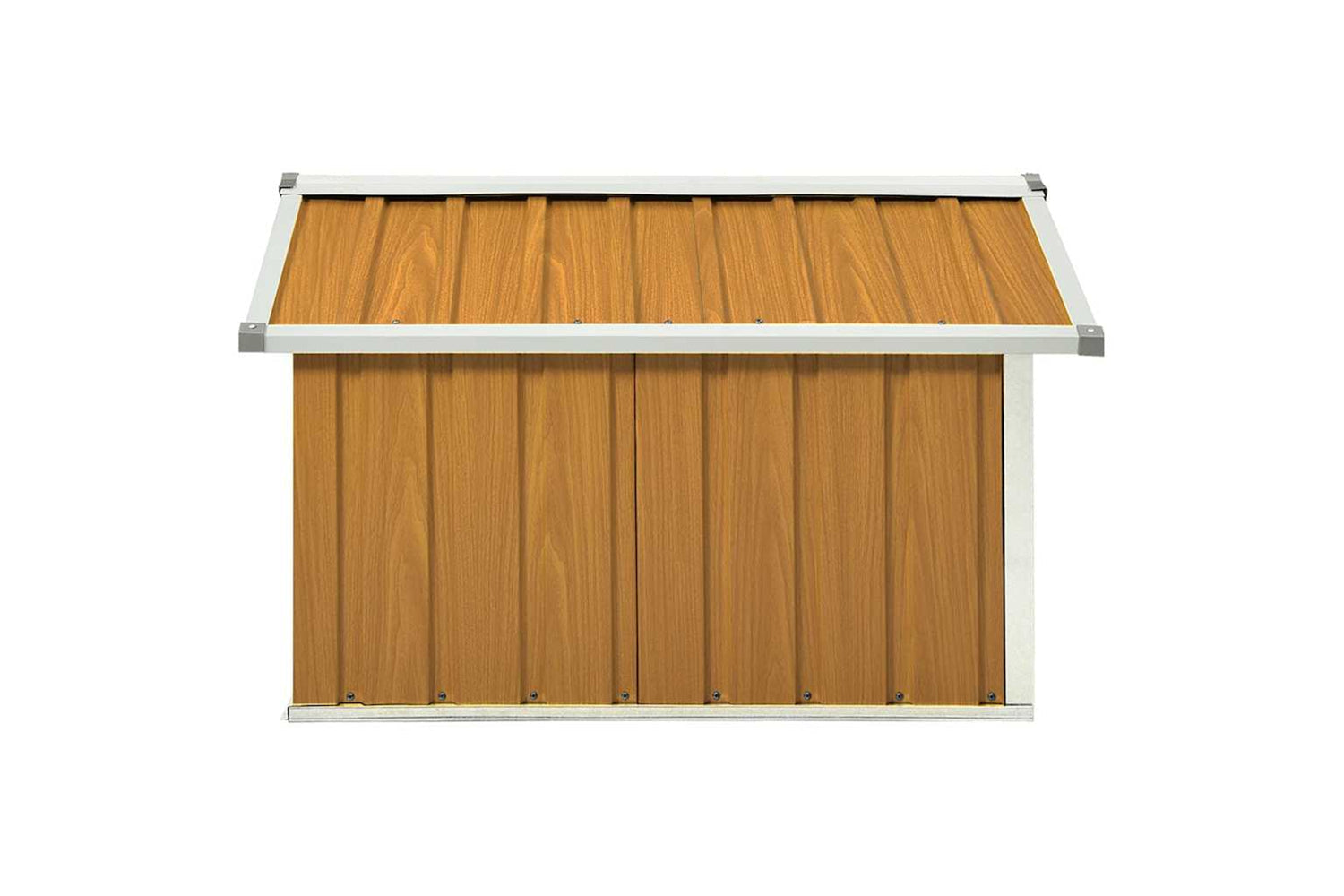 vidaXL 150910 Garden Robot Lawnmower Shed 92x97x63cm Galvanised Steel Brown-4