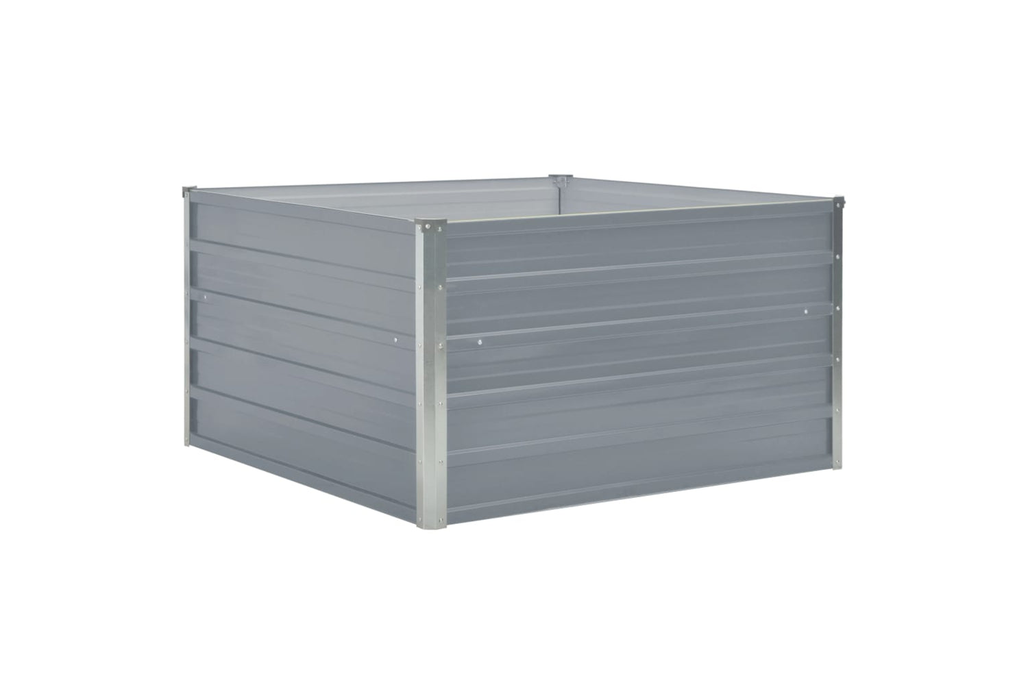 Vidaxl Raised Garden Bed 100x100x45 Cm Galvanised Steel Grey-2
