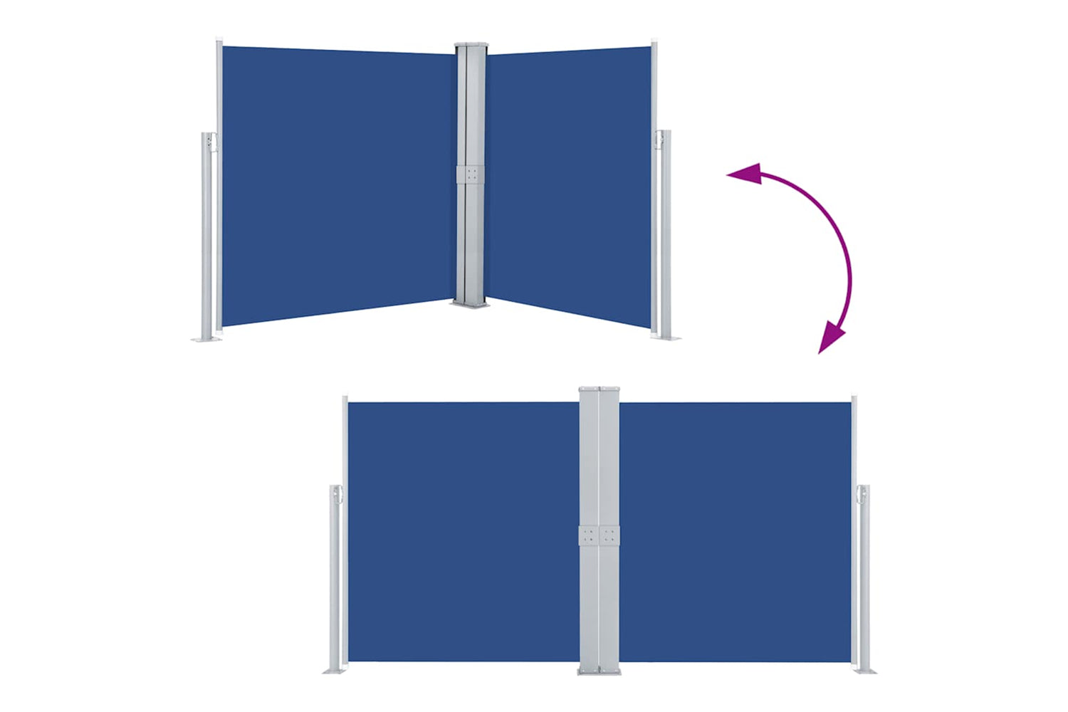 vidaXL 48464 Retractable Side Awning Blue 160x600cm-4