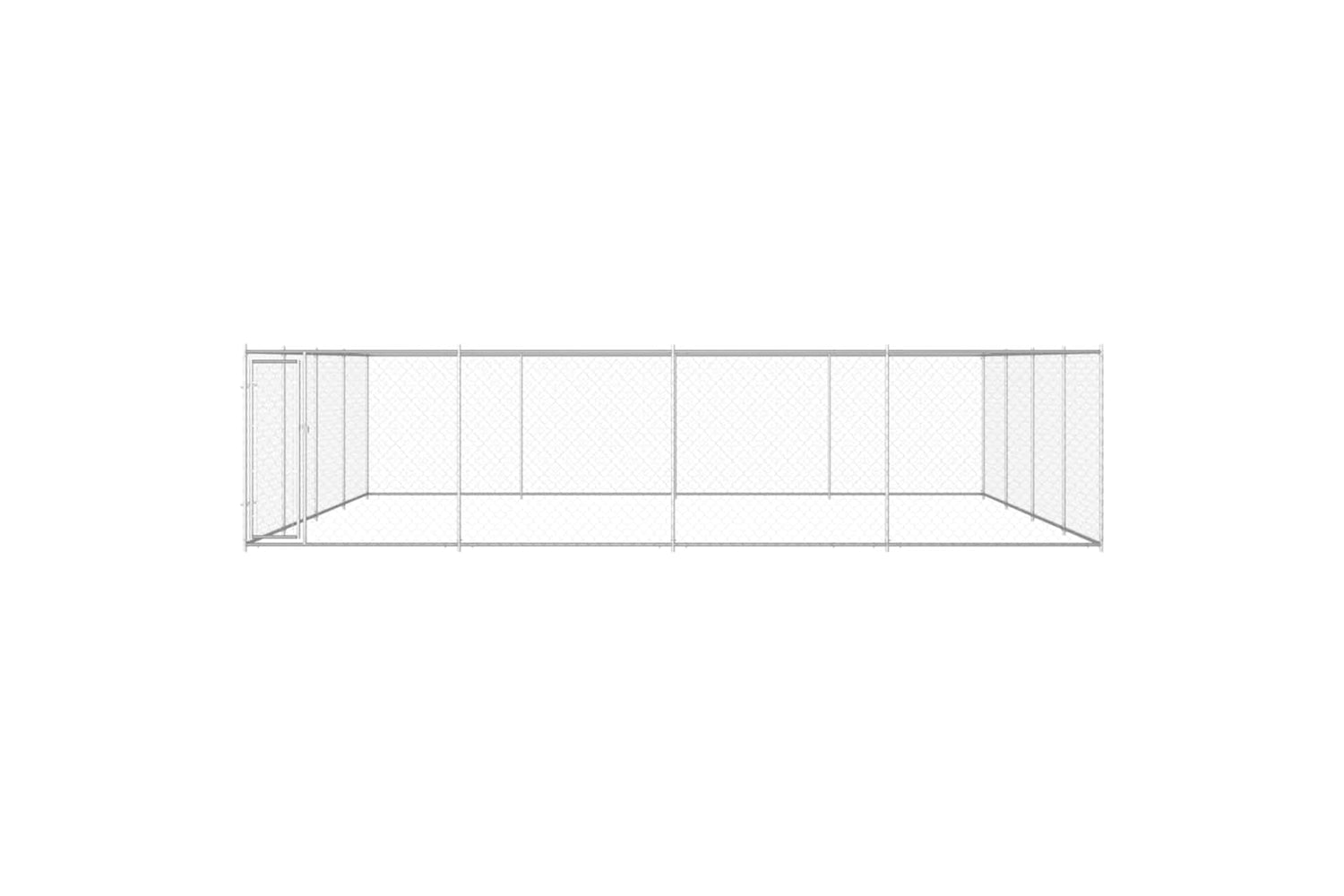 Vidaxl Outdoor Dog Kennel Galvanised Steel 760x760x185 Cm-2