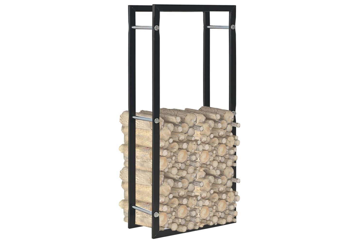 vidaXL 284700 Firewood Rack Black 44x20x100cm Steel-2