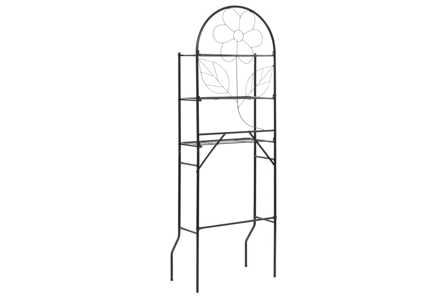 vidaXL 246722 Toilet Rack Black 60x33x174cm-4