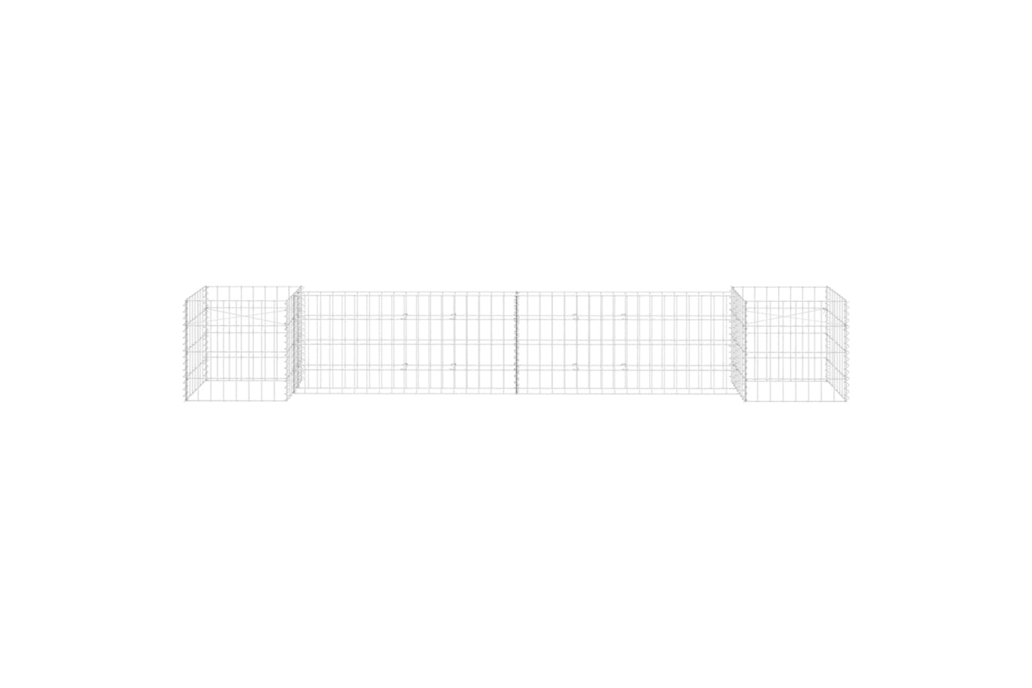 vidaXL 145658 H-shaped Gabion Planter Steel Wire 260x40x40cm-2