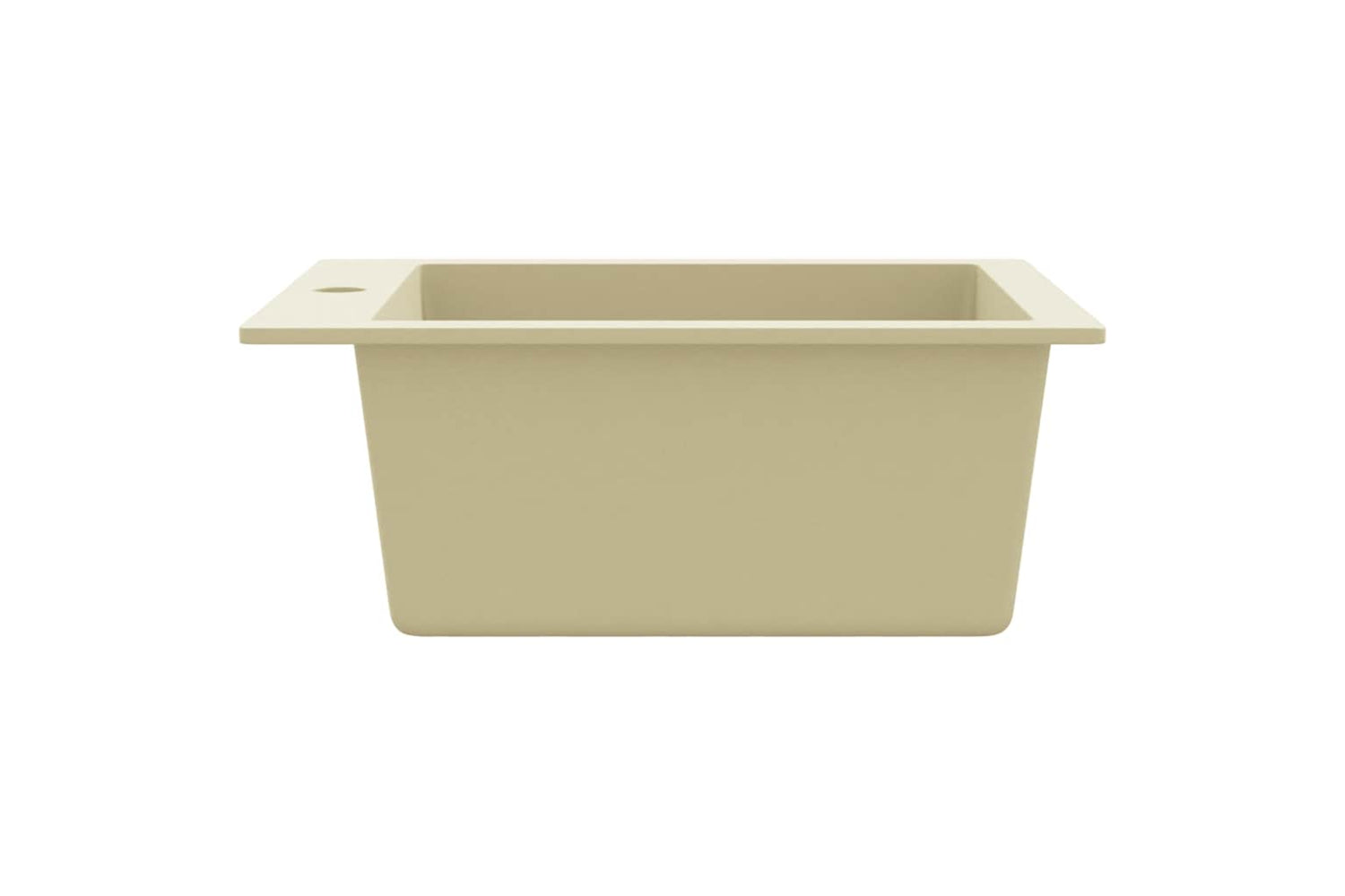 Vidaxl Granite Kitchen Sink Single Basin Beige-5
