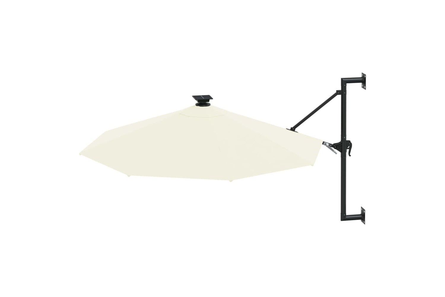 Vidaxl 312522 Wall-mounted Parasol With Leds And Metal Pole 300 Cm Sand-3