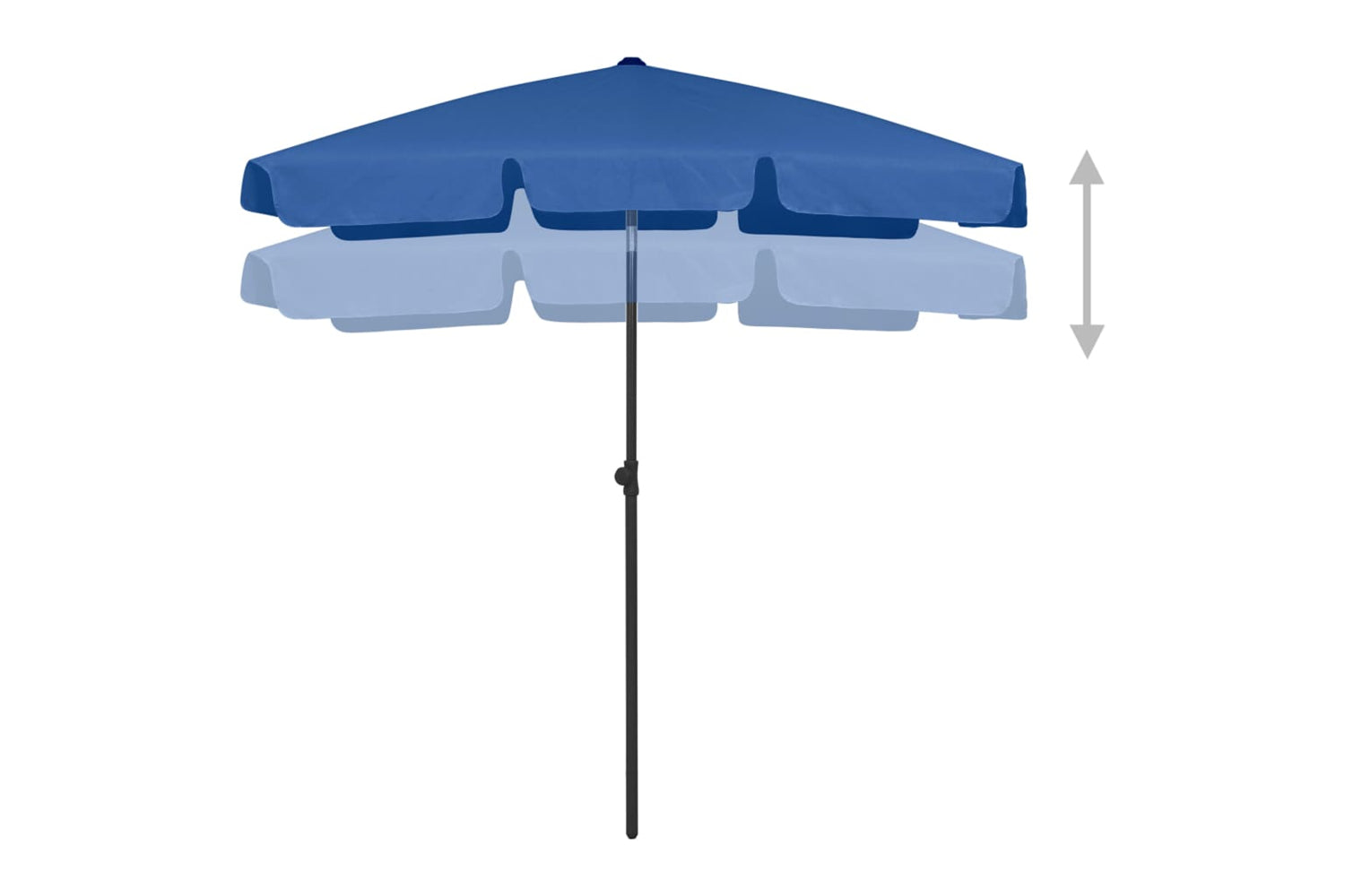 vidaXL 314726 Beach Umbrella Azure Blue 180x120cm-3