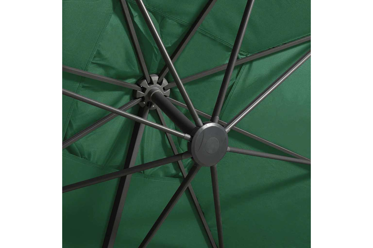 Vidaxl Cantilever Umbrella With Pole And Led Lights Green 300 Cm-9