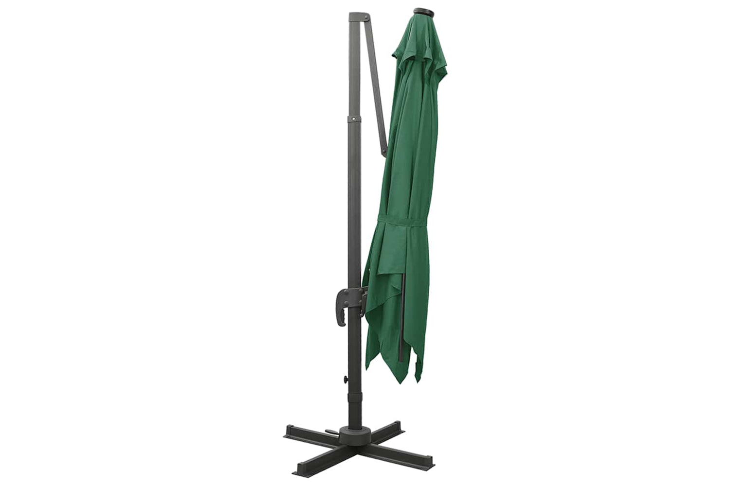 Vidaxl Cantilever Umbrella With Pole And Led Lights Green 300 Cm-3