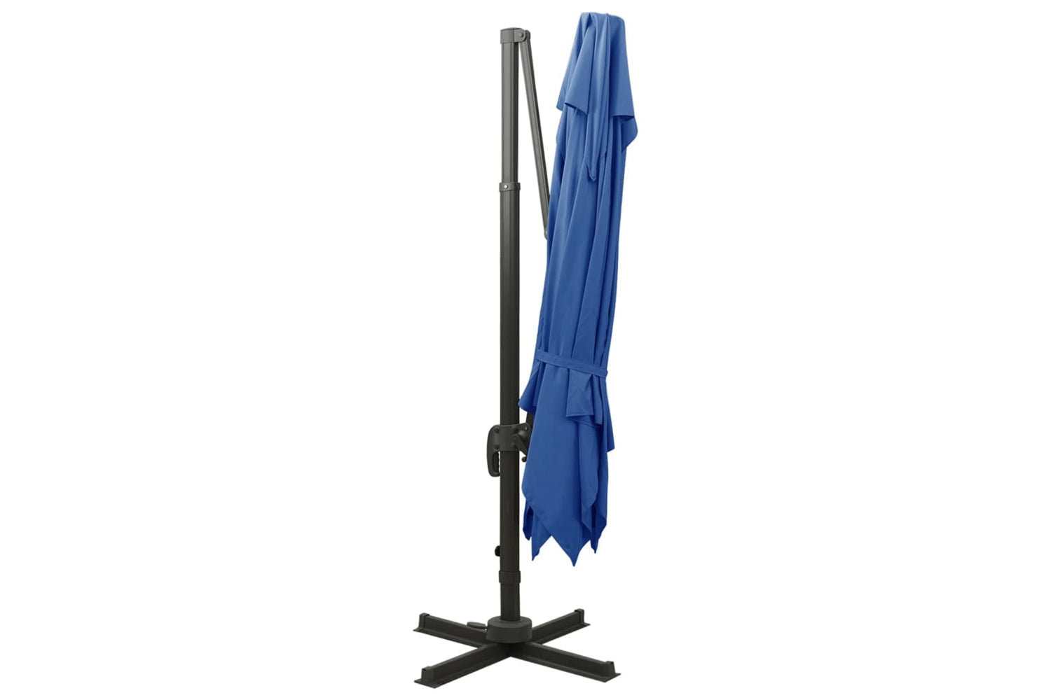 vidaXL 312378 Cantilever Umbrella With Double Top 300x300cm Azure Blue-5