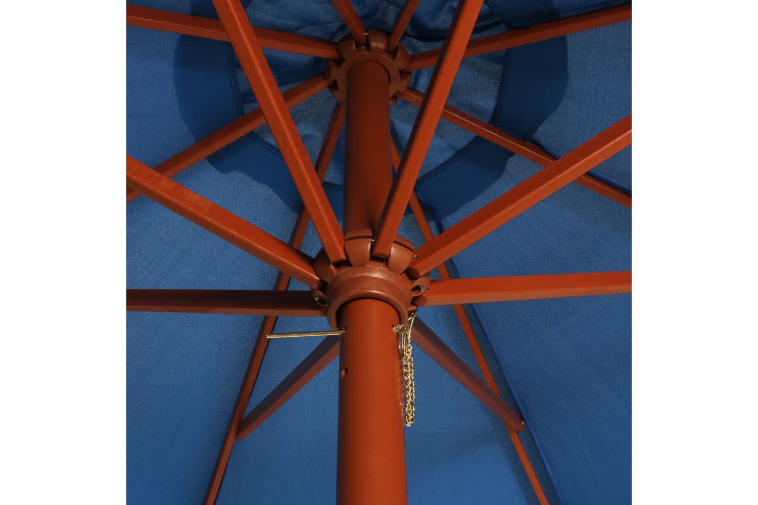vidaXL 47125 Parasol With Wooden Pole 300x258cm Blue-2