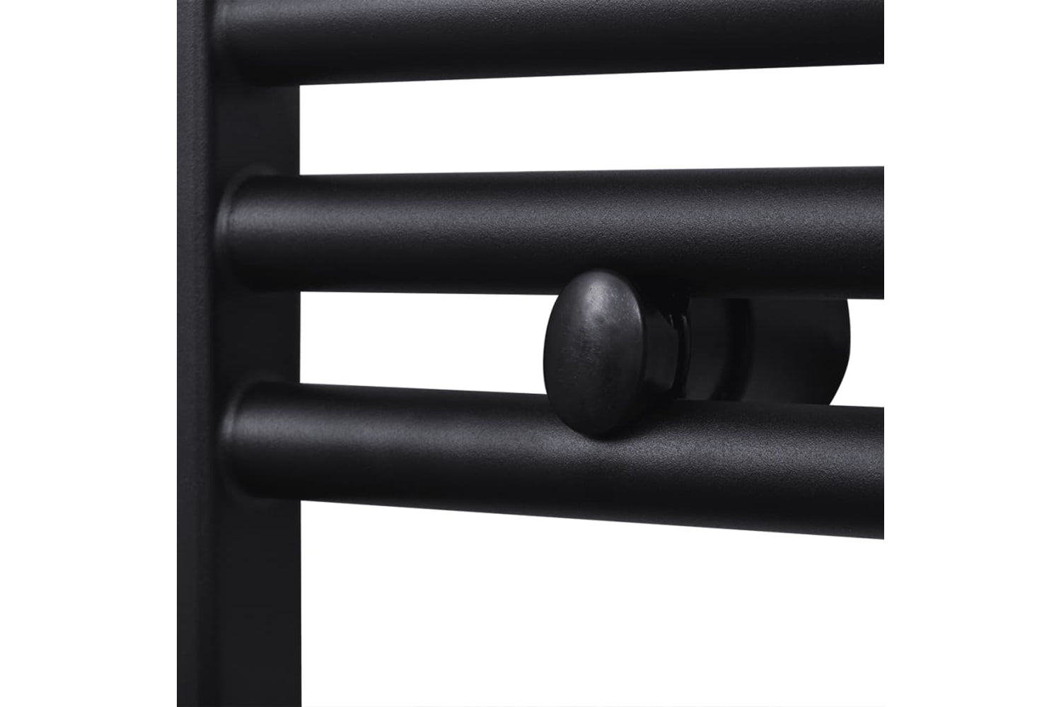 Vidaxl 141912 Black Bathroom Central Heating Towel Rail Radiator Curve 480x480mm-4