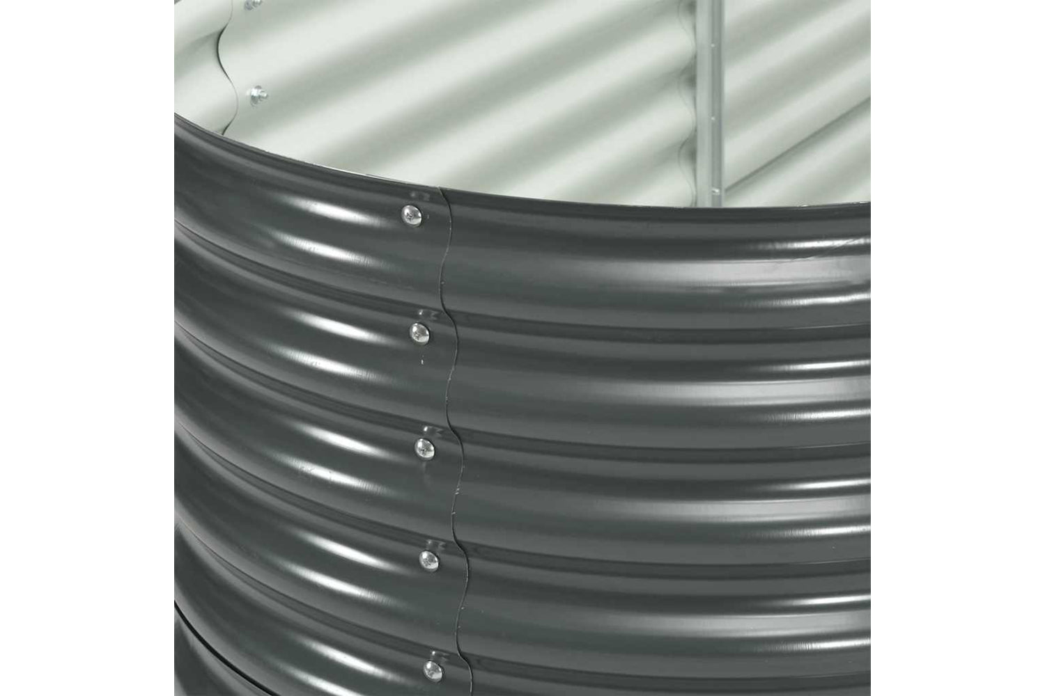 vidaXL Garden Raised Bed 400x80x81cm Galvanised Steel Grey-8