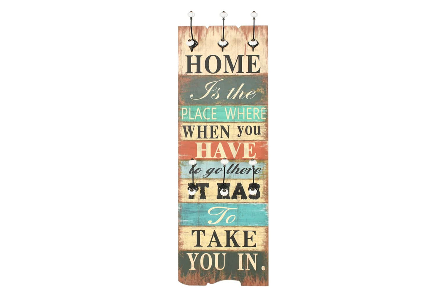 vidaXL 245848 Wall-mounted Coat Rack With 6 Hooks 120x40cm Home Is-3